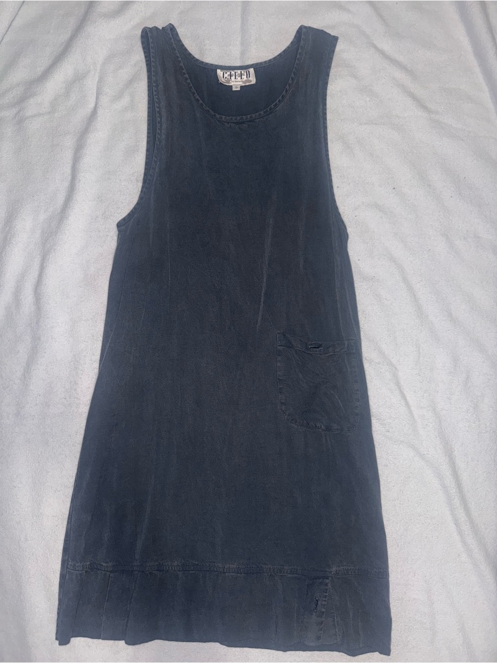 Cielo Washed Black Sleeveless Shift Dress